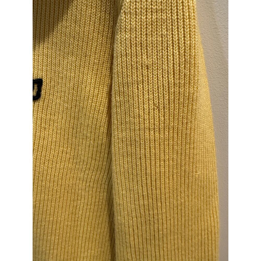 Vintage Yellow Cardigan Wool sweater Andreno Argenti - Picture 5 of 11